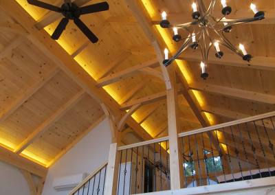 Lighted timber purlins