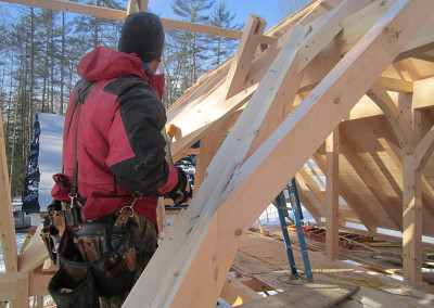 Cold day for timber framing