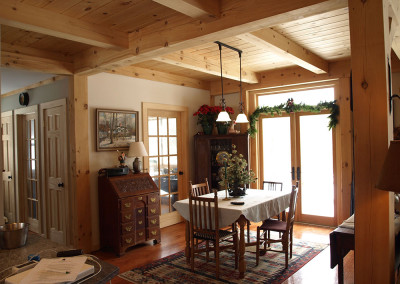 Timber frame dining room