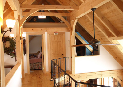 Timber frame catwalk with fan